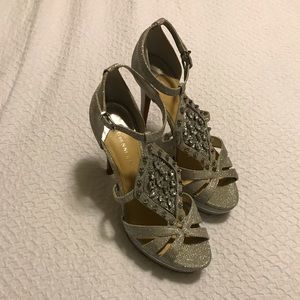 Silver Sparkle Heels